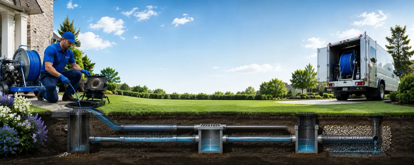 Outdoor drain cleaning information for Simpson, NC